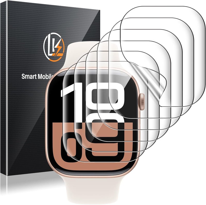 LK 6 Pack for Apple Watch Series 11/ Series 10 Screen Protector 42mm - Anti-Scratch, Self-Healing Soft TPU Screen Protector for Apple Watch 42mm, Bubble Free, HD Transparent, Touch Sensitive - Image 1